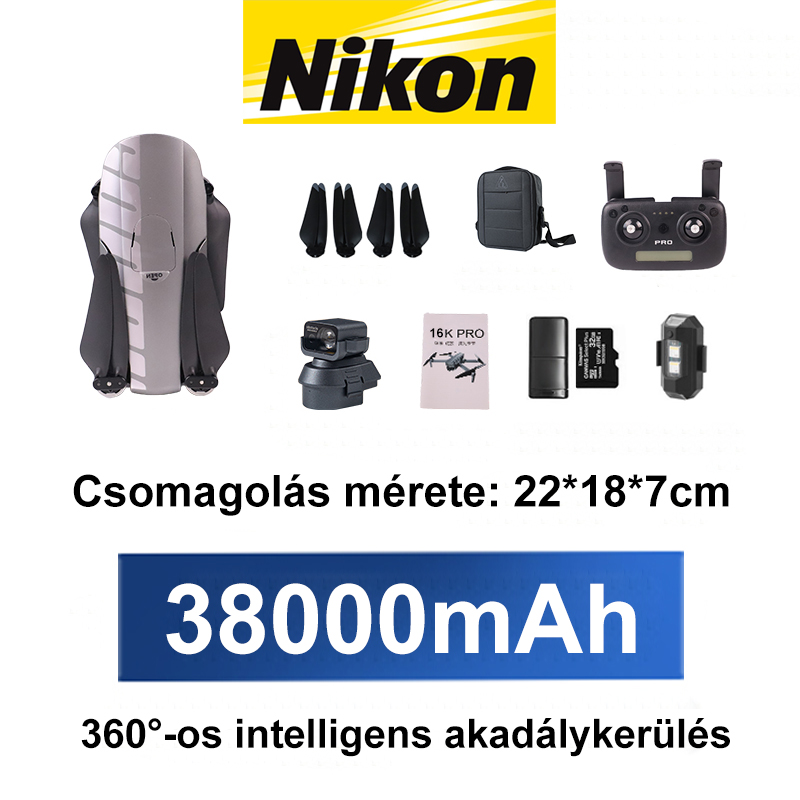 (Frissített verzió) 8K felbontást, akár 18 kilométeres hatótávolságot, 8 órás akkumulátor-élettartamot, 1000 méteres maximális repülési magasságot és automatikus akadálykerülést biztosít nappali világítással.