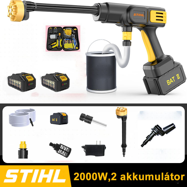 [STIHL vezeték nélküli nagyfeszültségű pisztoly] 2000 W nagy teljesítmény / hatótávolság akár 30 méter - akkumulátor élettartama akár 18 óra (2 akkumulátor)
