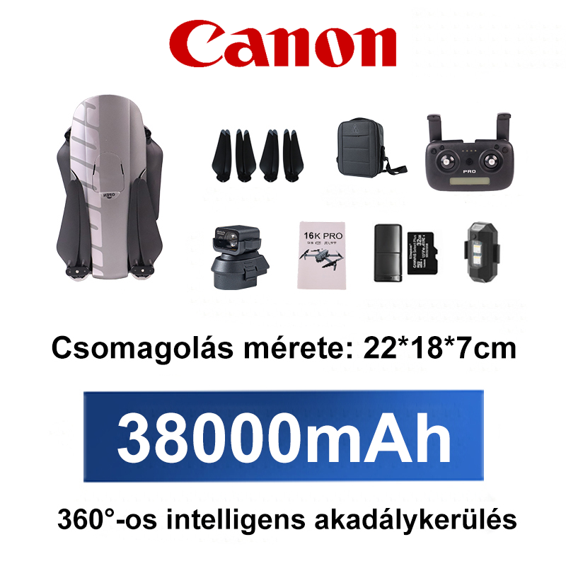 (Frissített verzió) 8K felbontást, 1000 méteres maximális repülési magasságot és automatikus akadálykerülést biztosít nappal.